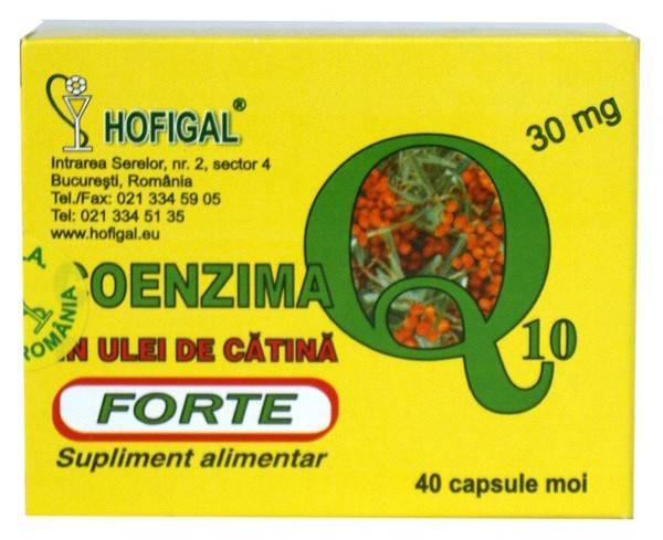Coenzima Q10 30mg in Ulei de Catina Forte - 40 cps moi