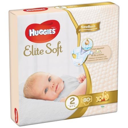 Huggies Elite Soft (2) Mega 80 - (4-7Kg)