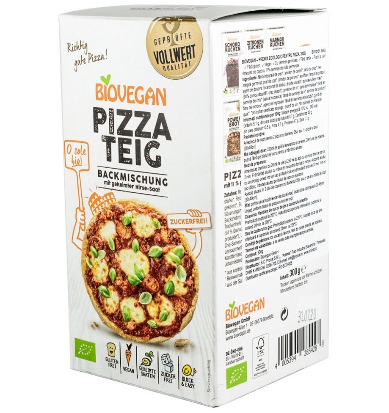Premix Bio pentru Pizza Biovegan - 300 g
