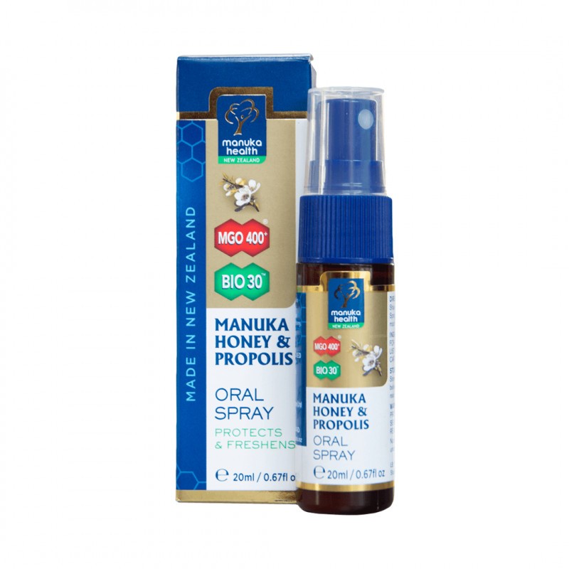 Spray Oral cu Miere de Manuka MGO 400+ si Propolis Manuka Health - 20 ML