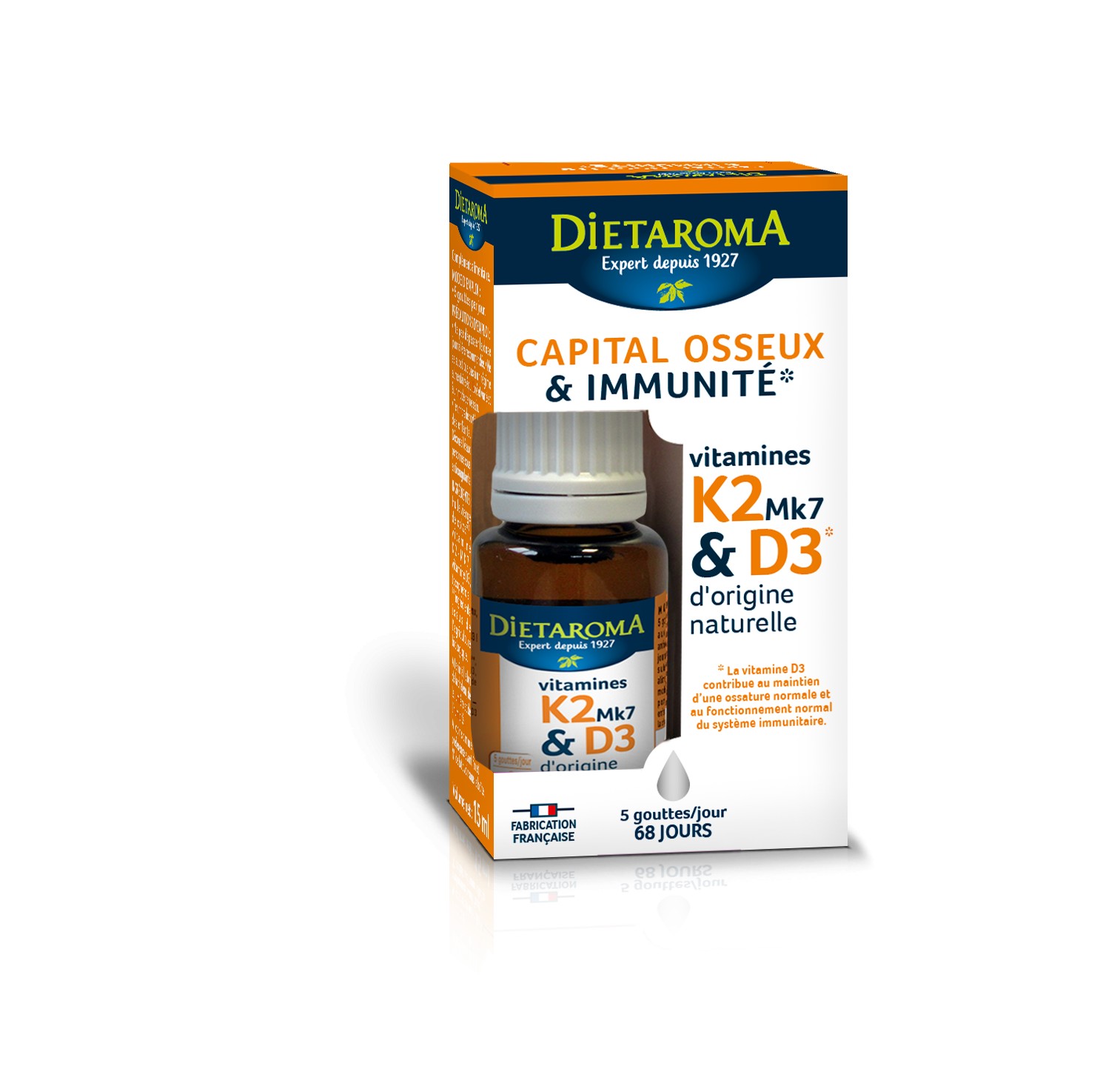Vitamina K2 si D3, 15 ML Dietaroma