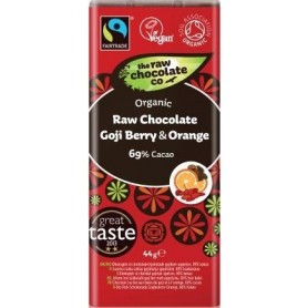 Ciocolata cu Goji si Portocala RAW Organica 44g