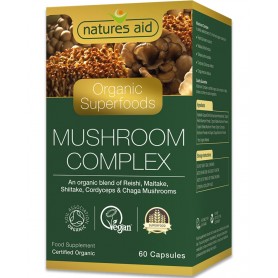 Organic Mushroom Complex, 60 capsule Natures Aid