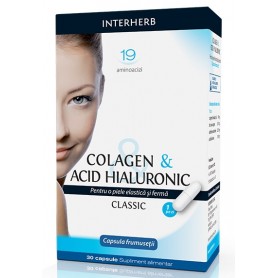 Colagen & Acid Hialuronic Clasic Interherb - 30 capsule
