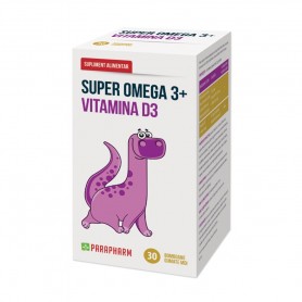 Super Omega 3+Vitamina D3, 30 bomboane gumate