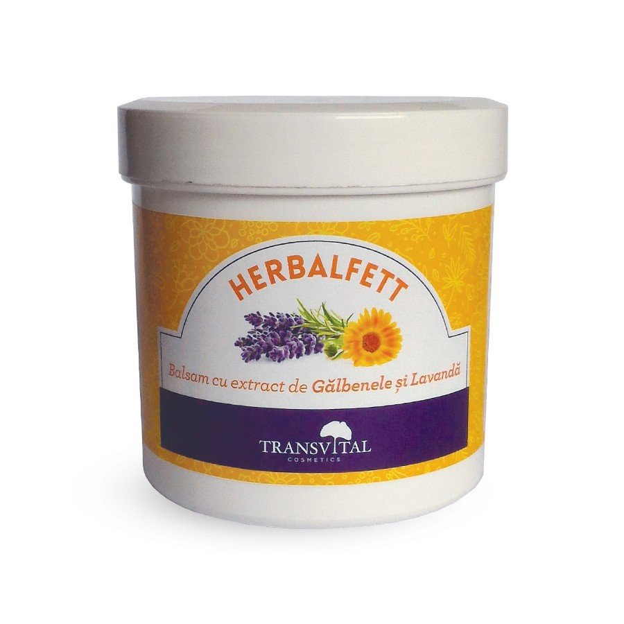 Herbalfett - Balsam cu extract de Galbenele si Lavanda, 250ml