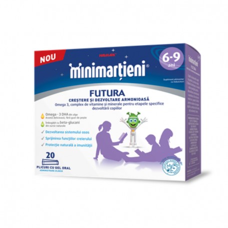 Minimartieni Futura 6-9 ani Walmark - 20 plicuri cu gel oral
