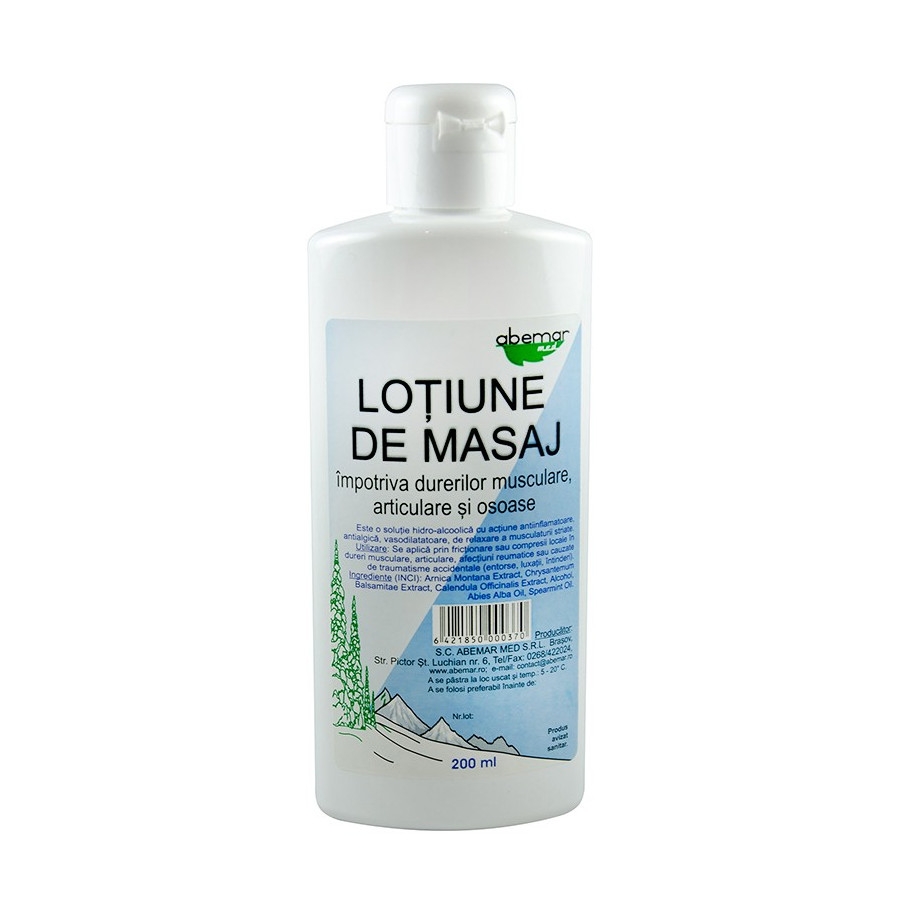 Lotiune de Masaj pentru Dureri Musculare si Articulare, 200 ml