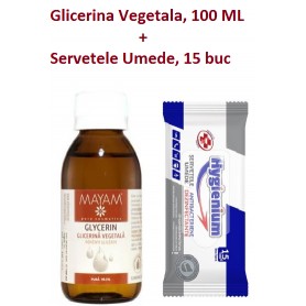Glicerina Vegetala, 100 ML + Servetele Umede, 15 buc