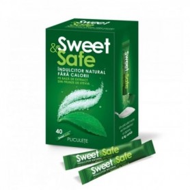 Indulcitor Stevia Sweet Safe, Indulcitor Natural 40 plicuri