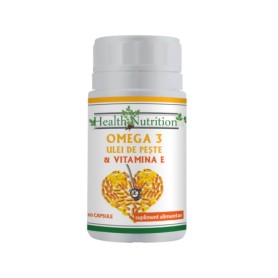 Omega 3 ulei de peste 500 mg + Vitamina E 5mg, 60 capsule moi Health Nutrition
