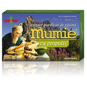 Extract Purificat de Rasina Mumie cu Propolis, 30 tablete Damar