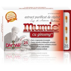 EXTRACT PURIFICAT DE RASINA MUMIE CU GINSENG - 30 CPS DAMAR