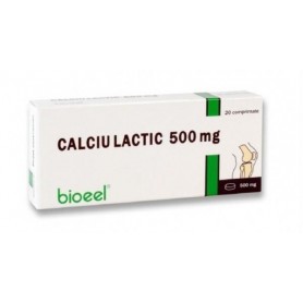 Calciu Lactic, 500Mg 20cpr Bioeel