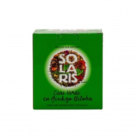 Ceai Verde cu Ginkgo Biloba, 20 plicuri Solaris
