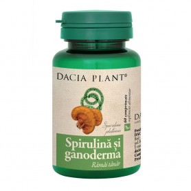 Spirulina si Ganoderma, 60 comprimate Dacia Plant