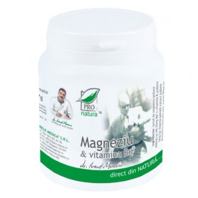 Magneziu si Vitamina B6, 150 capsule Pro Natura