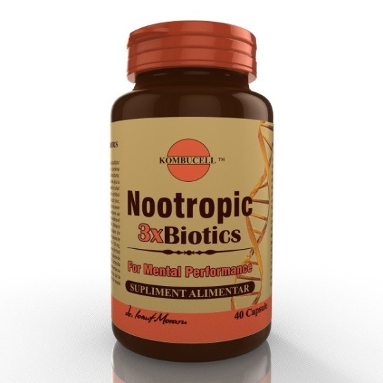 Nootropic 3xBiotics, 40 capsule Pro Natura