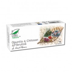 Opuntia, Chitosan si Fibrulina, 30 capsule Pro Natura