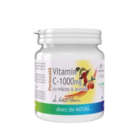 Vitamina C, 1000Mg cu Maces si Acerola, Aroma Lamaie 10 cpr Pro Natura