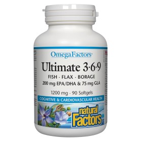 Ultimate 3-6-9, 1200 mg, 90 capsule