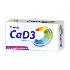 Calciu + Vitamina D3 - 50 CPR