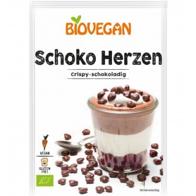Decoratiuni Bio pentru dulciuri – inimioare de ciocolata, 35 g Biovegan