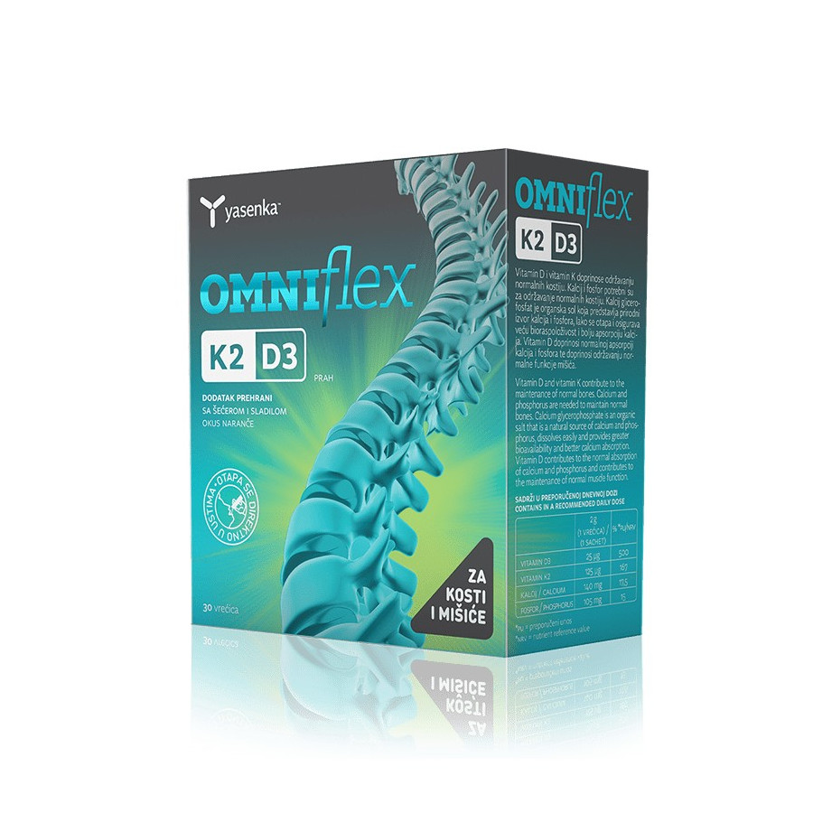 Vitamina D3 si K2, 30 plicuri Omniflex