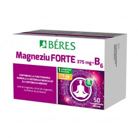Magneziu Forte 375Mg cu B6, 50 comprimate