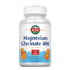 Magneziu Glicinat 400, 60 tablete masticabile