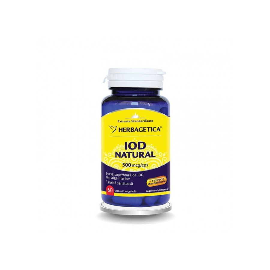 Iod Natural, 60 capsule Herbagetica