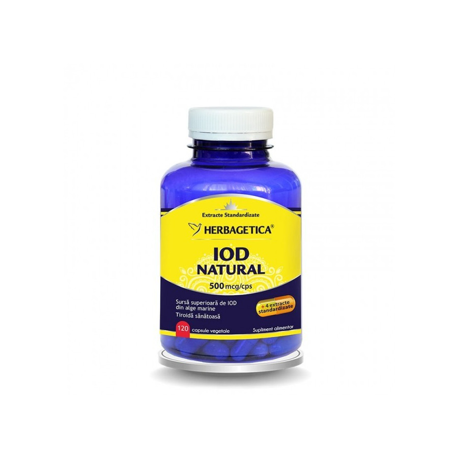 Iod Natural, 120 capsule Herbagetica