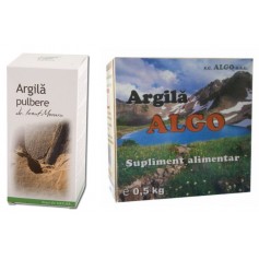 Argila Pulbere, 150g + Argila Algo, 500g