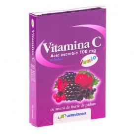 Vitamina C Copii, 100Mg Aroma Fructe de Padure 20 tablete