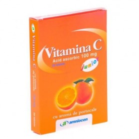 Vitamina C Copii, 100Mg Aroma de Portocala 20 tablete