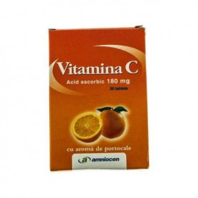 Vitamina C 180Mg, Aroma de Portocale 20 tablete