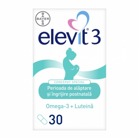 Elevit 3, Multivitamine pentru perioada postnatala si de alaptare, 30 capsule