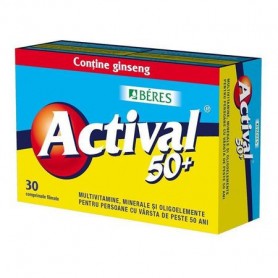 Vitamine si Minerale, Actival 50+, 30 comprimate