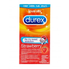 Prezervativ Durex Strawberry, 12 bucati