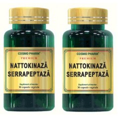 Nattokinaza Serrapeptaza pret mic la 60 capsule