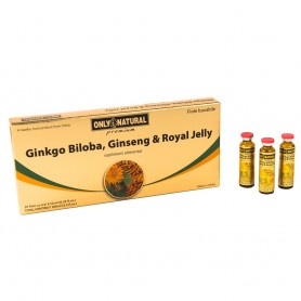 Ginkgo Biloba si Ginseng Royal Jelly, 10 fiole