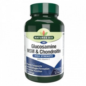 Glucozamina, MSM si Condroitina cu Vitamina C 90 cpr Natures Aid