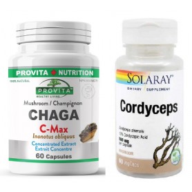 Chaga C-Max, 60 capsule Provita + Cordyceps, 500Mg 60 capsule