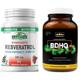 Pachet 2 Antioxidanti BDHQ + Resveratrol Forte