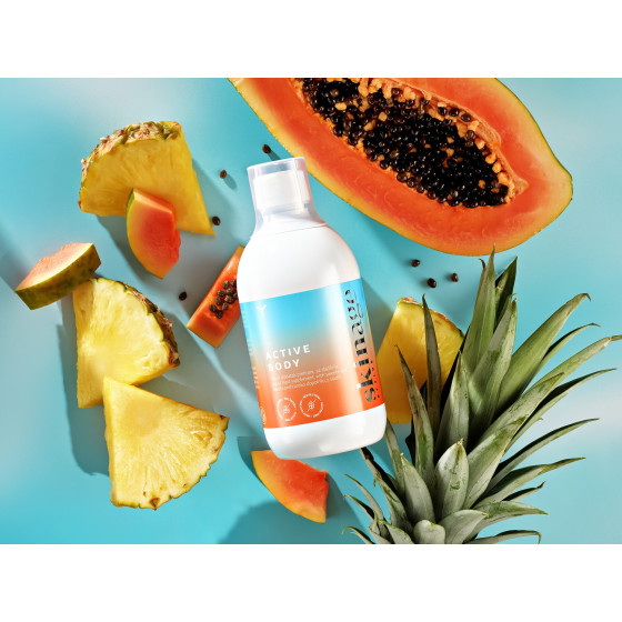 Colagen Lichid cu Ridiche Neagra, Ceai Mate si Enzime, Detox Active Body, 500ML