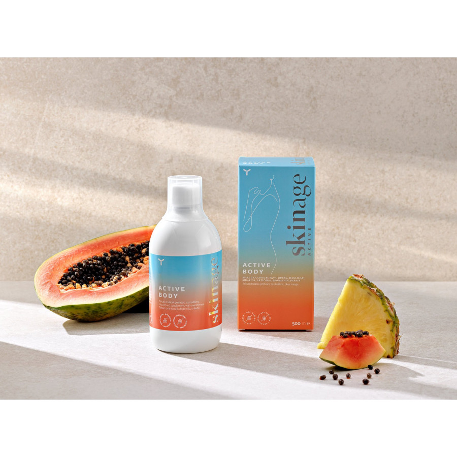 Colagen Lichid cu Ridiche Neagra, Ceai Mate si Enzime, Detox Active Body, 500ML