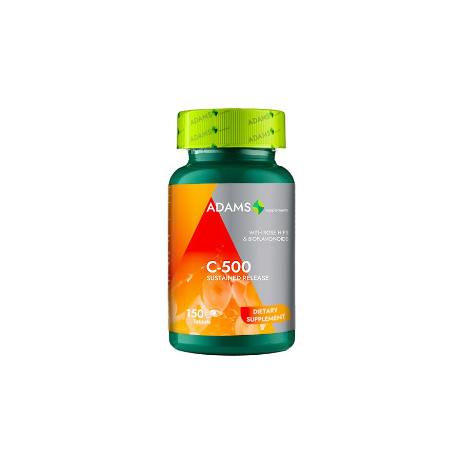 Vitamina C-500 cu Macese, 150 tablete Adams | Comanda pe Plantum.ro Vitamina C-500 cu Macese, 150 tablete Adams | Comanda pe Plantum.ro