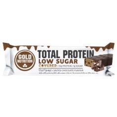 Batoane Proteice, Low Sugar Ciocolata Neagra, 30 g Gold Nutrition