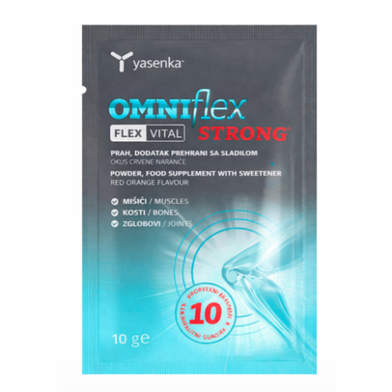 Colagen pentru articulații cu glucozamină, condroitină și MSM – Omniflex Flexvital Strong 1 plic